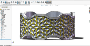叶子图案的手镯-SOLIDWORKS模型